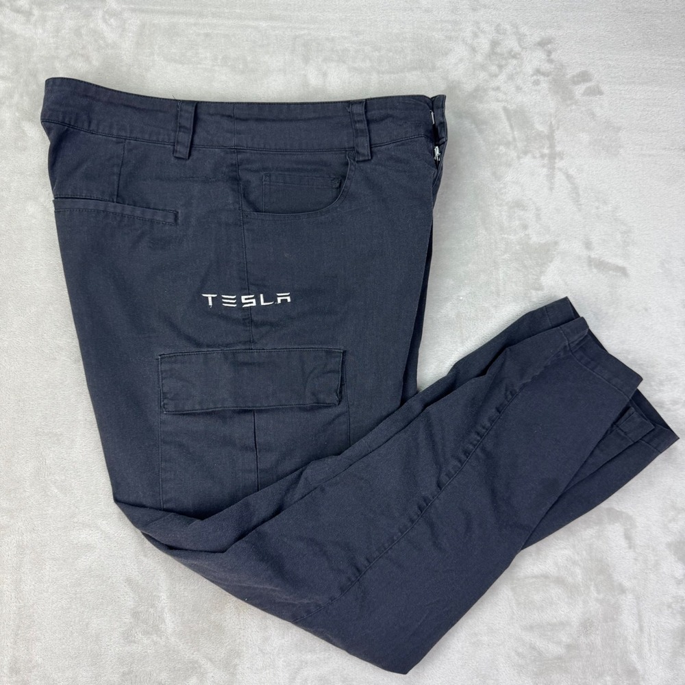 Tesla Cargo Pants Mens 32x30 Black Straight Workwear Utility Uniform